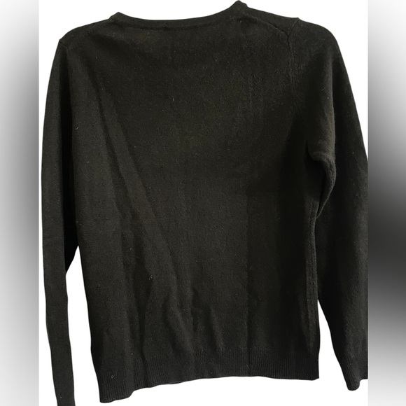 Cashmere Charter Club Luxury Black Sweater Size Medium Petite - Picture 2 of 9